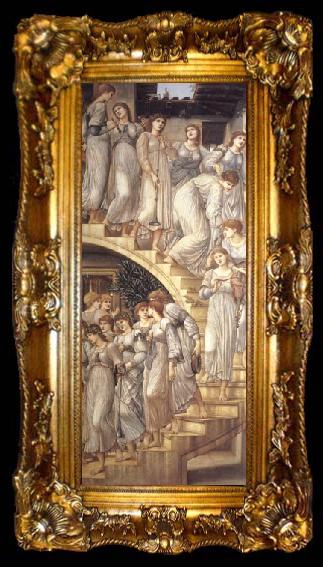 framed  Burne-Jones, Sir Edward Coley The Golden Stairs, ta009-2